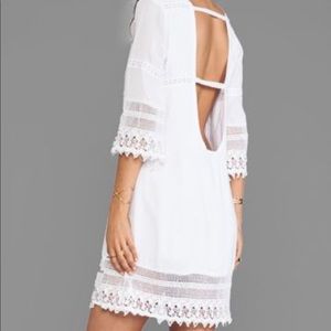 Tiara Hawaii white mini dress with open back